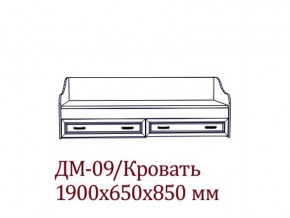 ДМ-09 Кровать (Без матраца 0,8*1,86 ) в Катав-Ивановске - katav-ivanovsk.магазин96.com | фото