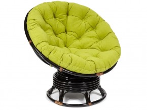 Кресло-качалка Papasan w 23/01 B с подушкой Antique brown, флок Олива в Катав-Ивановске - katav-ivanovsk.магазин96.com | фото