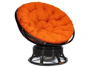 Кресло-качалка Papasan w 23/01 B с подушкой Antique brown, ткань Оранжевый в Катав-Ивановске - katav-ivanovsk.магазин96.com | фото