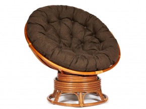 Кресло-качалка Papasan w 23/01 B с подушкой Cognac, ткань Коричневый в Катав-Ивановске - katav-ivanovsk.магазин96.com | фото