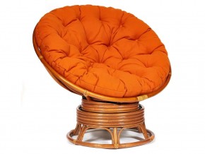 Кресло-качалка Papasan w 23/01 B с подушкой Cognac, ткань Оранжевый в Катав-Ивановске - katav-ivanovsk.магазин96.com | фото