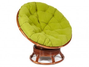 Кресло-качалка Papasan w 23/01 B с подушкой Pecan, флок Олива в Катав-Ивановске - katav-ivanovsk.магазин96.com | фото