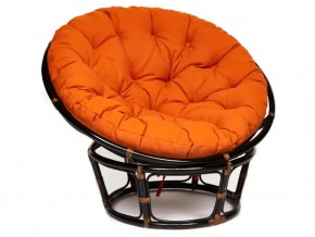 Кресло Papasan 23/01 W с подушкой Antique brown, ткань Оранжевый в Катав-Ивановске - katav-ivanovsk.магазин96.com | фото